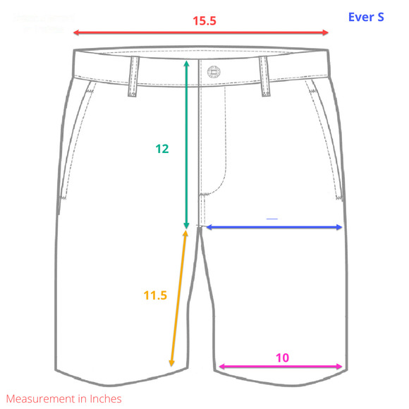 EVER Hiking Shorts 11" Raw Hem SIZE S Green Brown Drawstring Cotton Made USA - Picture 3 of 12